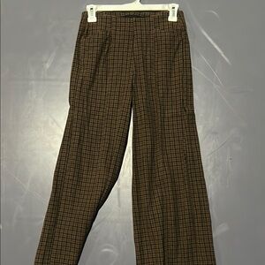 Women’s Brown Checkered Pants